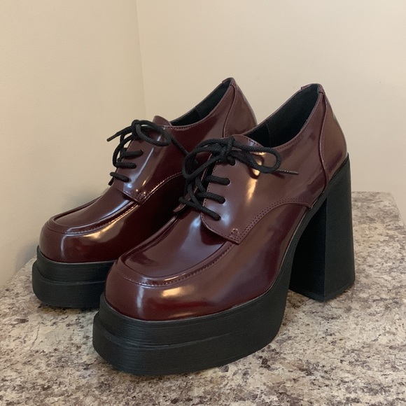 Steve Madden Shoes - Madden Girl Chunky Bratz Patent Heels